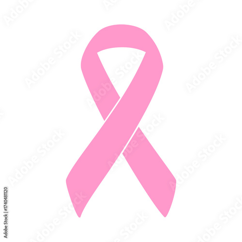 Pink Ribbon Symbol for Breast Cancer Awareness and Support