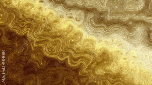 Abstract Swirling Patterns in Warm Golden Tones for Decor and Design