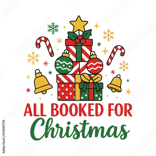 Funny Holiday Gift Pile Book Lover Design
