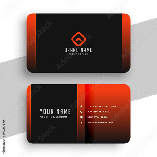 stylish individual name card template a print ready design