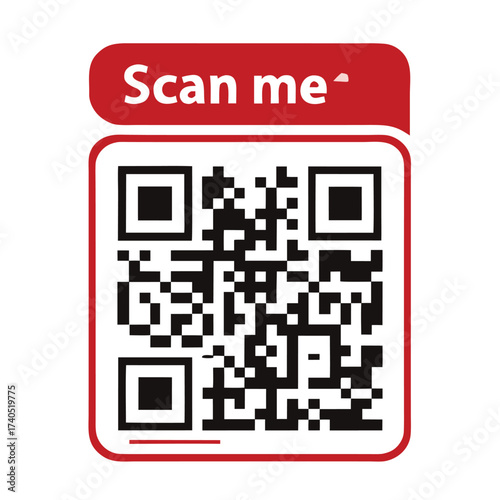QR code icon transparent, QR code image - vector
