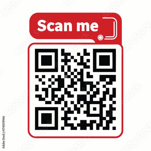QR code icon transparent, QR code image - vector
