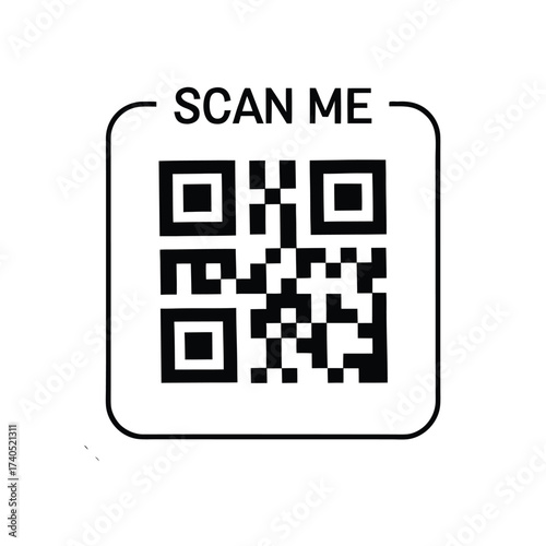 QR code icon transparent, QR code image - vector
