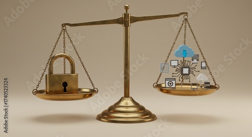 Cyber Security Balance on a Gold Scale