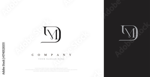 Initial DM Logo Design Vector 