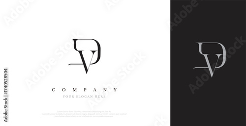 Photos Initial DV Logo Design Vector