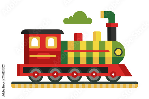 toy train isolated on white background