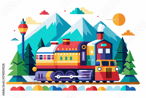 vector illustration of a train