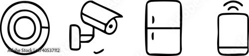 Smart Home Automation System Icons Set.