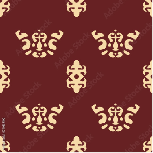 Seamless pattern with floral and plant theme