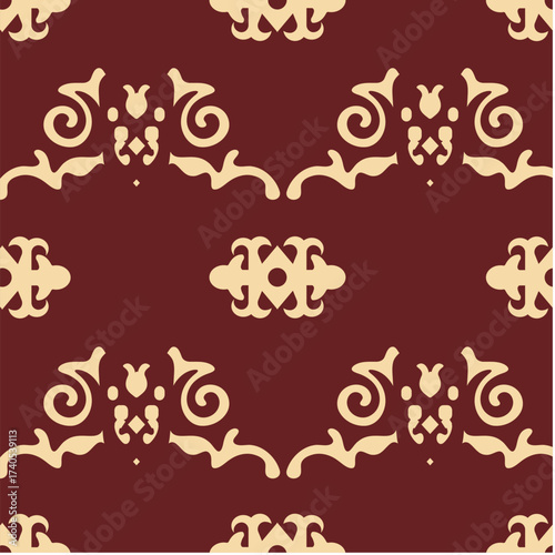Seamless pattern with floral and plant theme