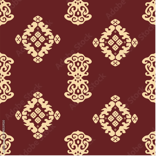 Seamless pattern with floral and plant theme