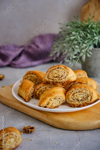 Cookies with nuts, sugar and butter