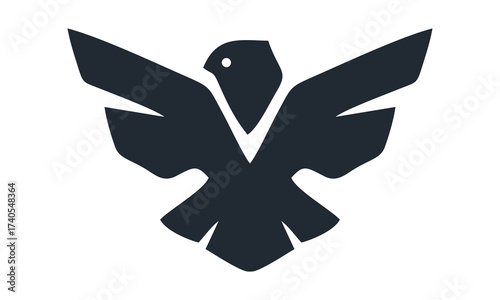 eagle logo with wings animal vector