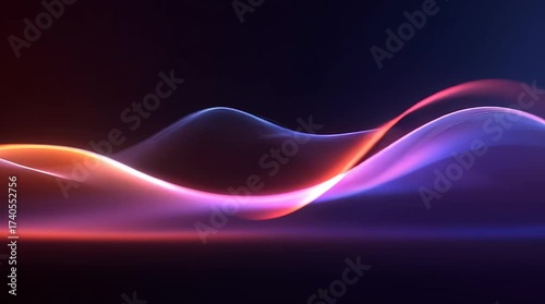 corporate motion graphics video with abstract gradient waves moving smoothly, professional business background, clean minimal design, seamless loop, modern animated intro