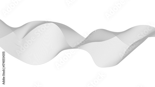 Stylized line art background. Vector illustration. Wave with lines created using blend tool. 
