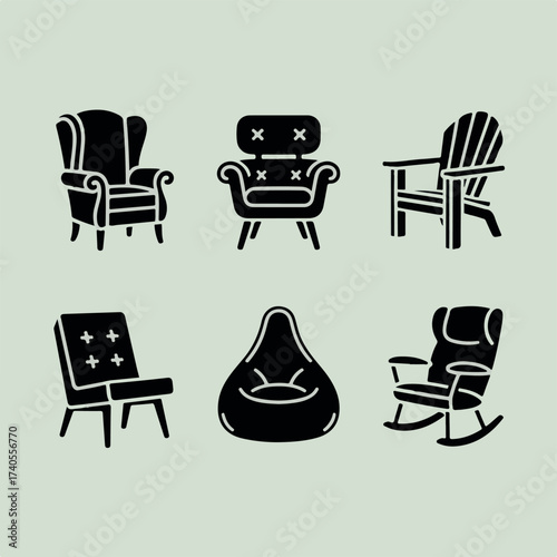 set of office chairs