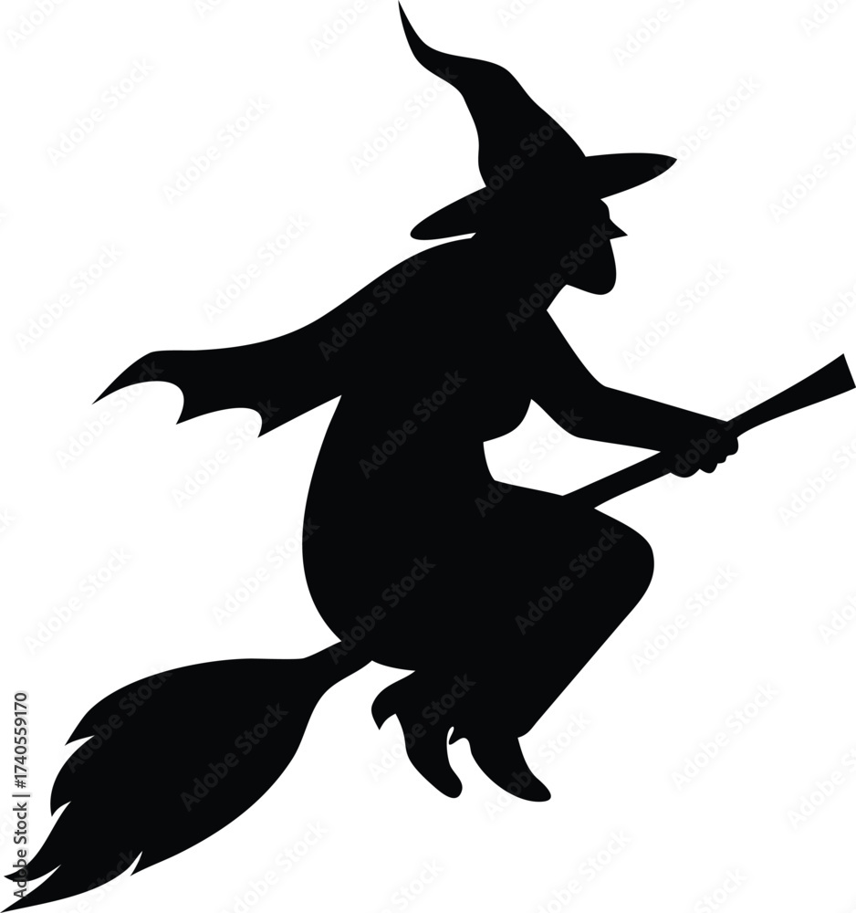 Fototapeta premium Halloween Silhouette with Creepy Trees