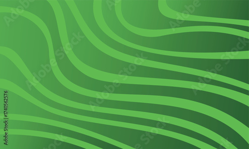 Abstract wavy green background featuring layered gradients and fluid curves, symbolizing growth, freshness, and eco concepts, perfect for nature or business designs.