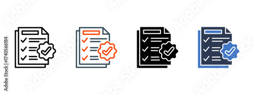 Task Checklist multiple icon style vector illustration