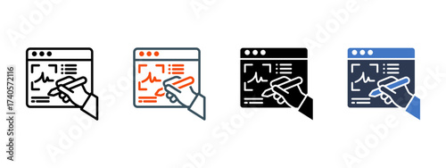 Web Authentication multiple icon style vector illustration