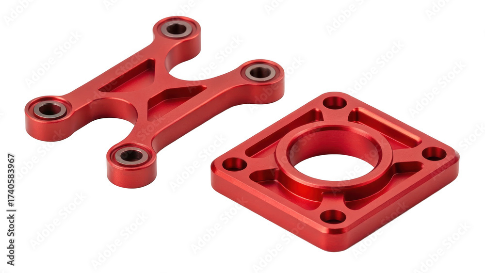 Fototapeta premium Precision Engineered Red Metal Component