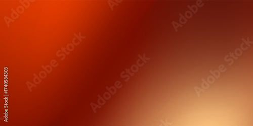Warm red orange brown gradient wallpaper. Autumn colored blurred poster background. Fall smooth gradation backdrop for banner, leaflet, brochure or booklet. Vector abstract template overlay