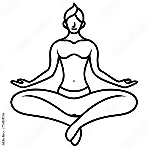 silhouette of a woman in yoga position