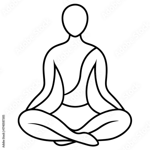 yoga lineart vector