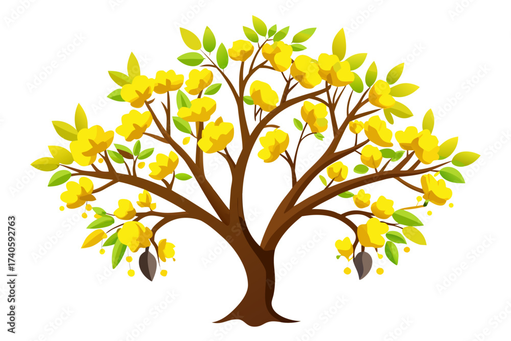 Obraz premium tree with yellow leaves
