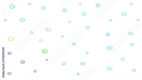 雨t152-0,Hand drawn blue water drop pattern on white background