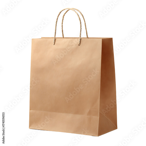 Plain Brown Kraft Paper Bag with Twisted Handles for Shopping, Gifts, and Eco-Friendly Packaging