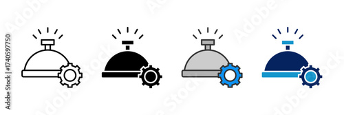 Service Bell Icon Set Multiple Style Collection