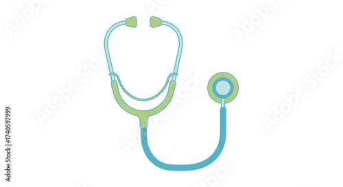 Vector illustration of stethoscope diagnostic tool used by healthcare professionals examination