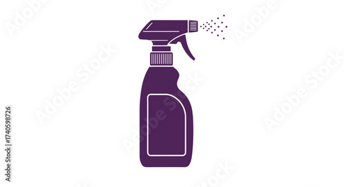 Stylized spray bottle illustration for cleaning purposes minimal and modern look