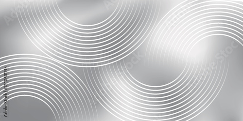 creative white abstract glowing geometric lines on gray background. vector background