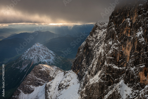 Dachstein Südwand beim Sonnenuntergang