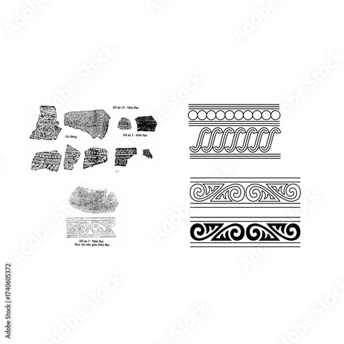 Ancient Vietnamese Pottery Patterns: Archaeological Fragments and Vector Reconstructions