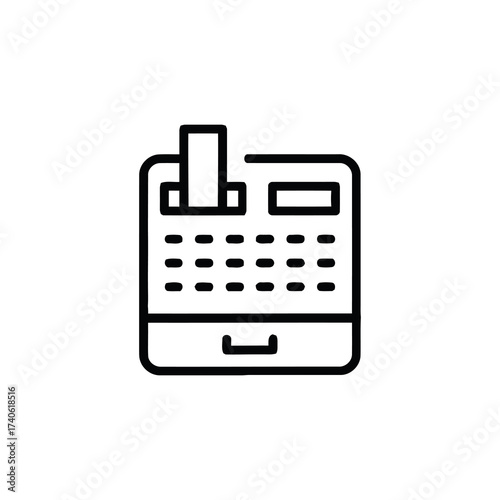 Cash Register Icon: Payment and Retail Symbol