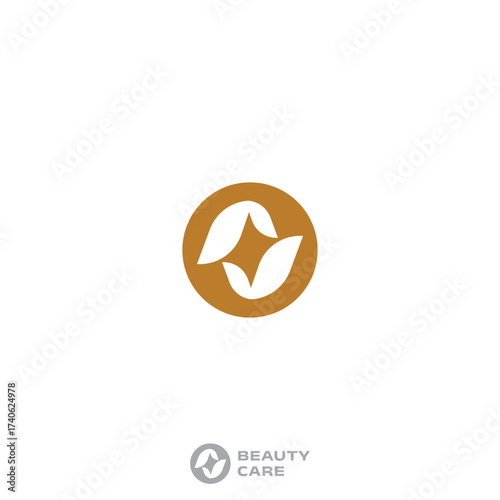 luxury logo simple beauty of flowers represents care for beauty.