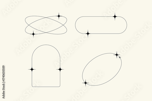 simple minimalist aesthetic frame elements