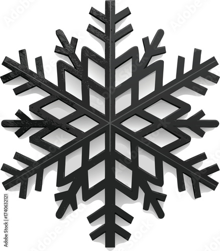 snow flakes on black