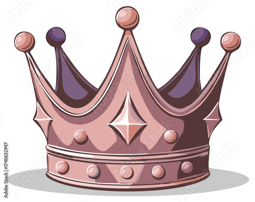 Royal crown illustration with a simple and elegant design, vector graphic.