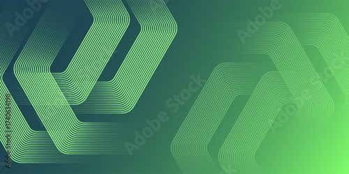 Abstract hexagon lines on blue background. Geometric stripe line art design modern vector
