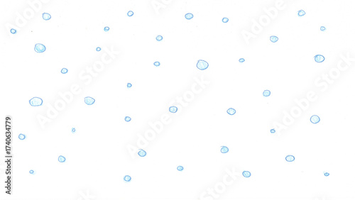 雨t165-0,Hand drawn blue water drop pattern on white background