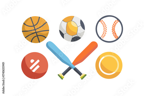 Sports equipment for active lifestyle concept