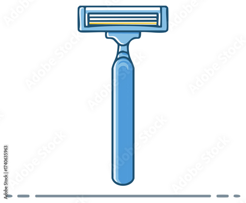 Blue Plastic Razor Single Blade for Personal Shaving and Grooming Needs