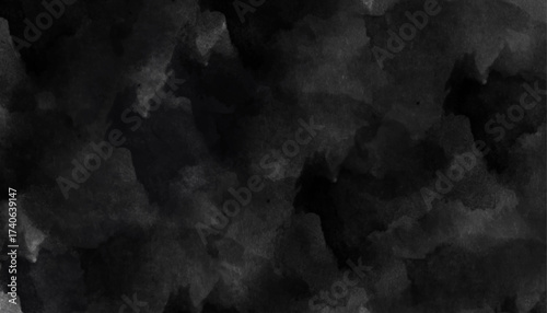 Dark Black Cloudy Grunge Abstract Texture Background