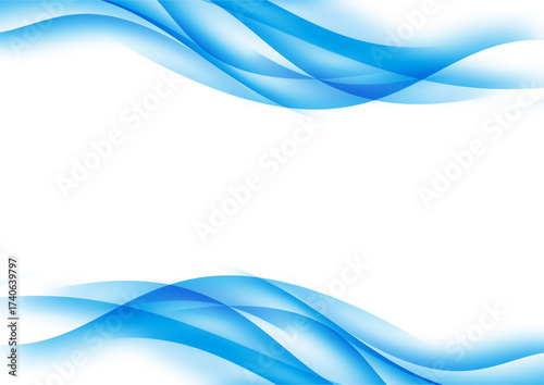 FRAME BORDER LIGHT BLUE WAVE ABSTRACT BACKGROUND SIMPLE DESIGN