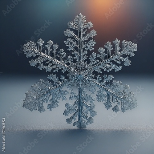 Snow Flake 3D Holograph Gradient Color 